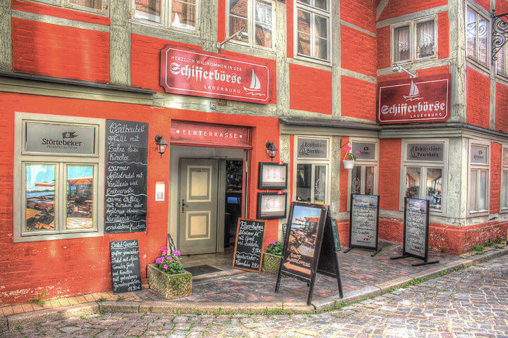 Eingang des Restaurant Schifferbörse